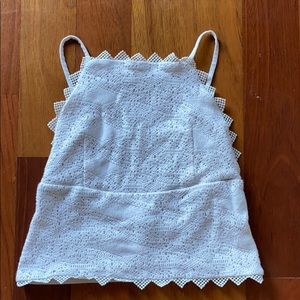 White lace crop top from topshop!